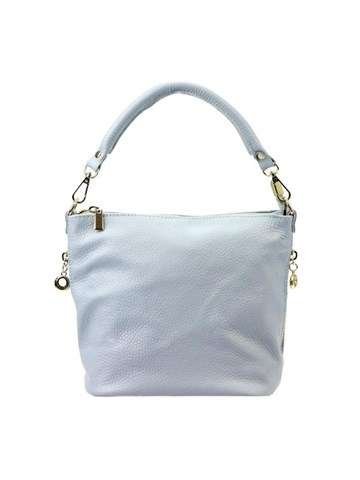 Torebka Damska Skórzana Patrizia Elegance Błękitna Złote Okucia Mała Na Ramię Eco-Friendly