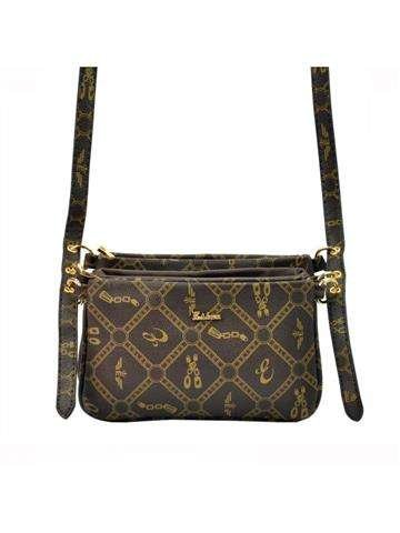 Torebka Listonoszka Eslee ES8952 Eko-Skóra Kolor Coffee Z Regulowanym Paskiem Na Ramię