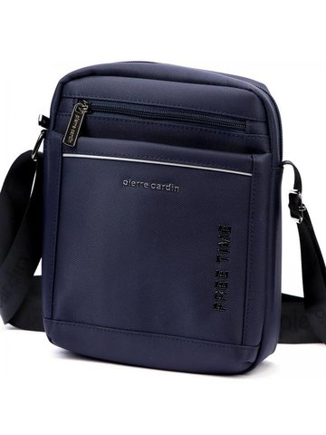 Pierre Cardin 2051 ALAN09 niebieska saszetka męska na ramię casual sportowy