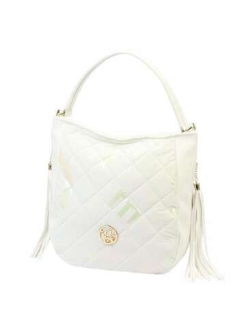 Damska torebka eko biała Gregorio SK181 LIT HOLO na ramię/crossbody