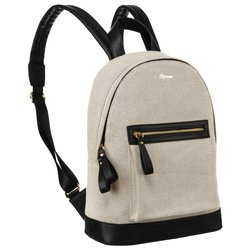 Duży, miejski plecak damski w beżowym kolorze płótno canvas Peterson