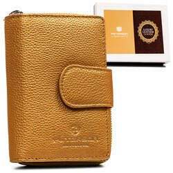 Skórzany portfel damski z systemem RFID - Peterson