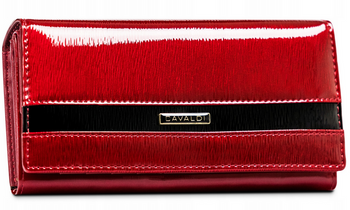 Klasyczny portfel damski ze skóry naturalnej na zatrzask - 4U Cavaldi