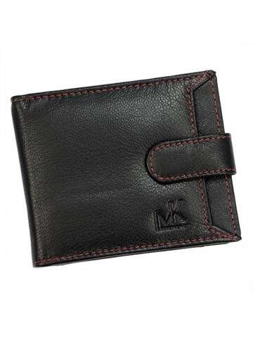 Portfel Męski Skórzany Money Kepper CC 6001B Czarno-Czerwony Classic