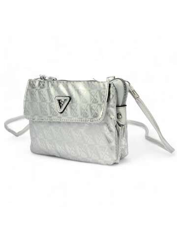 Damska torebka eko srebrna listonoszka Sergio Valentini 7170# na ramię