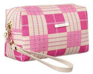 Damska kosmetyczka podróżna w kratkę Rovicky