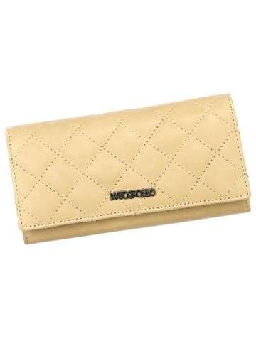 Portfel Damski Skórzany Mato Grosso Beżowy Poziomy z Zabezpieczeniem RFID Mato Grosso 0721-06