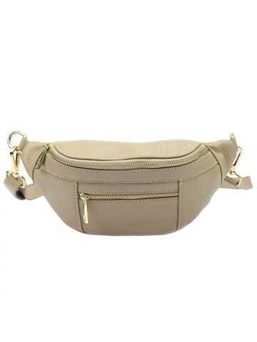 Torebka Skórzana Luka Dollaro 20-072 Ciemny Beż Listonoszka Crossbody