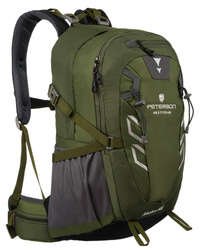 Sportowy plecak turystyczny Adventure zielony z gwizdkiem ratunkowym - Peterson