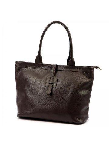 Damska Torebka Skórzana A4 Luka 25-007 DOLLARO ciemny brąz