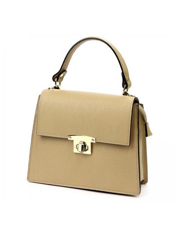 Damska Torebka Skórzana Luka 20-051 D DOLARO ciemny beż