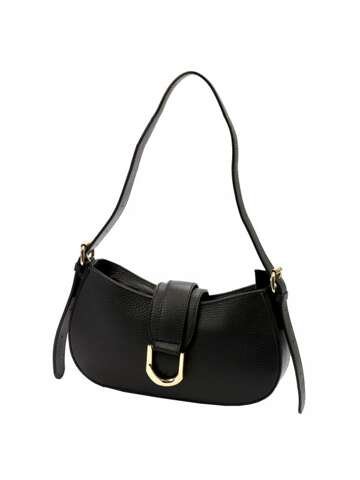 Torebka Damska Skórzana Luka 24-037 DOLLARO Czarny Listonoszka Na Ramię