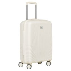 Kabinowa, beżowa walizka podróżna z teleskopowym uchwytem - Peterson