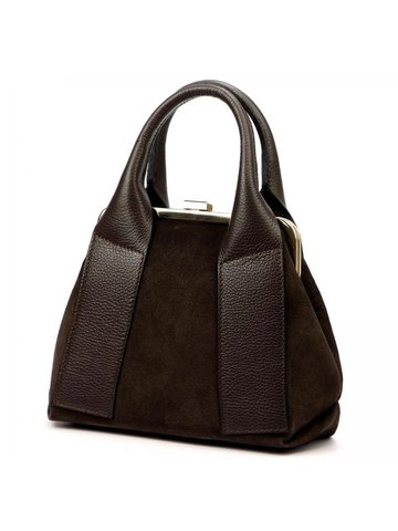 Damska Torebka Skórzana Luka 26-064 ciemny brąz