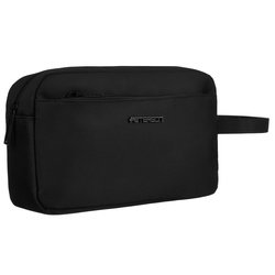 Męska kosmetyczka podróżna z poliestru w czarnym kolorze - Peterson