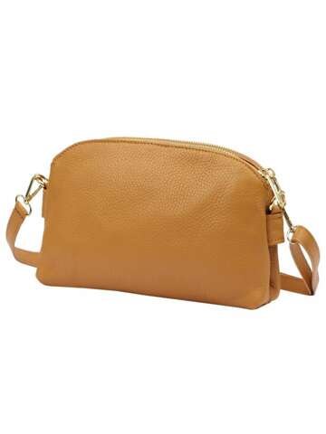 Torebka Damska Skórzana Luka 24-018 DOLLARO camel Listonoszka Crossbody Mała