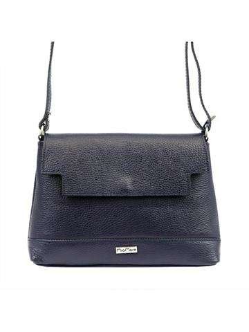 Torebka Listonoszka MiaMore Dollaro Skórzana Granatowa MiaMore 01-017