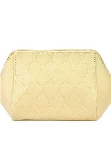 Kosmetyczka Damska Pierre Cardin MS91 61618 Beżowa ze Złotymi Okuciami Eco-Poliester