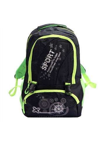 Plecak Sportowy Sport 4283 Duży Mieści A4 Czarny z Poliestru z Regulowanymi Ramionami i Kieszeniami
