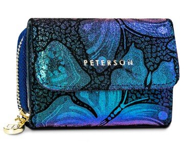 Mały, skórzany portfel damski z systemem RFID Peterson
