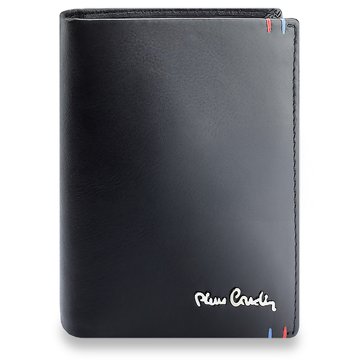 Pierre Cardin YS606 326 Czarny Skórzany Portfel Męski Pionowy RFID