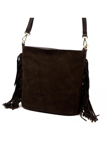 Damska Torebka Skórzana Luka 26-030 ciemny brąz