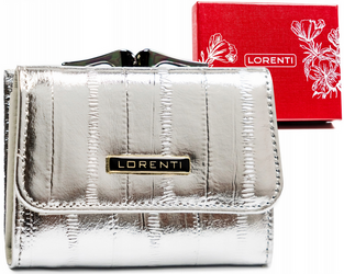 Elegancka portmonetka damska na zatrzask i bigiel Lorenti