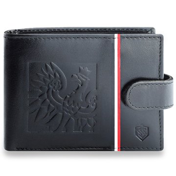 Portfel Męski Skórzany STEVENS Patriotyczny Orzeł Flaga Godło Polska RFID Zapinany